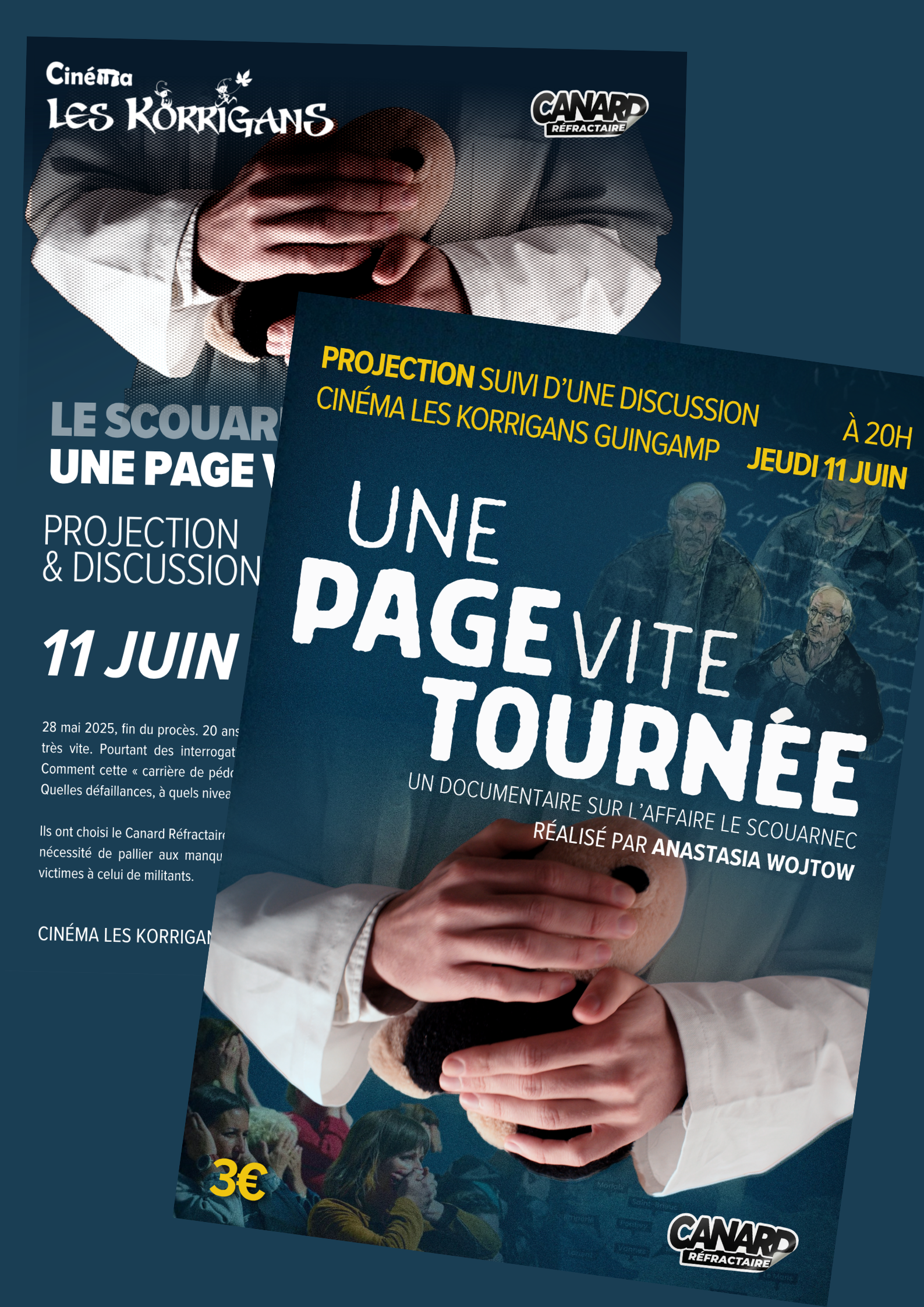 Affiche du documentaire Une page vite tournée